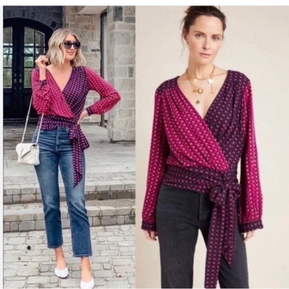 MAEVE by ANTHROPOLOGIE Lisa Puff Sleeve Blouse